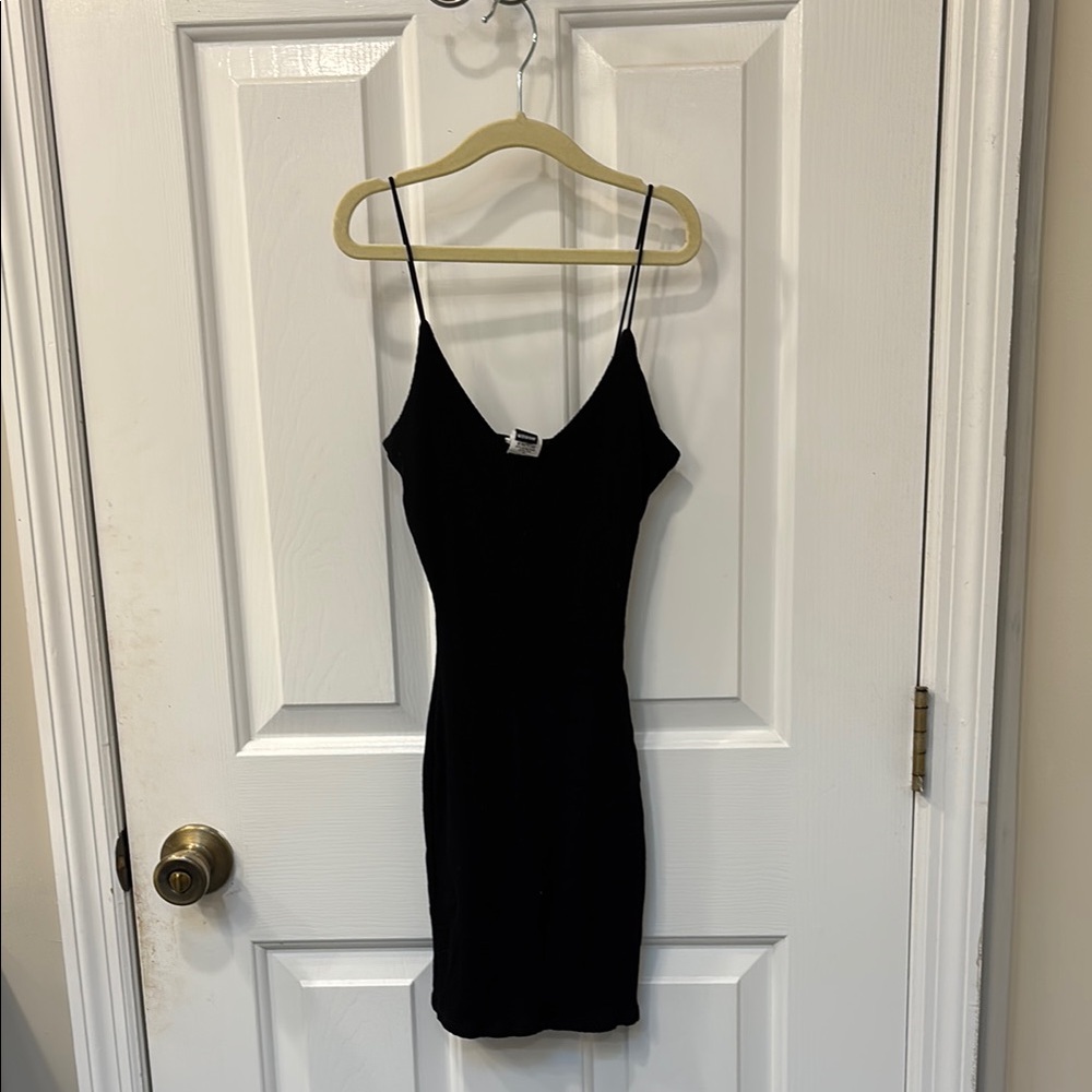 Black Spaghetti Strap Mini Dress